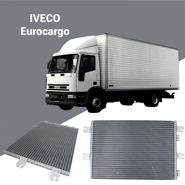 504022659 Condensator AC pentru IVECO Eurocargo 2000-2009; Piesă de răcire HVAC pentru camioane grele; Stoc de aprovizionare angro.