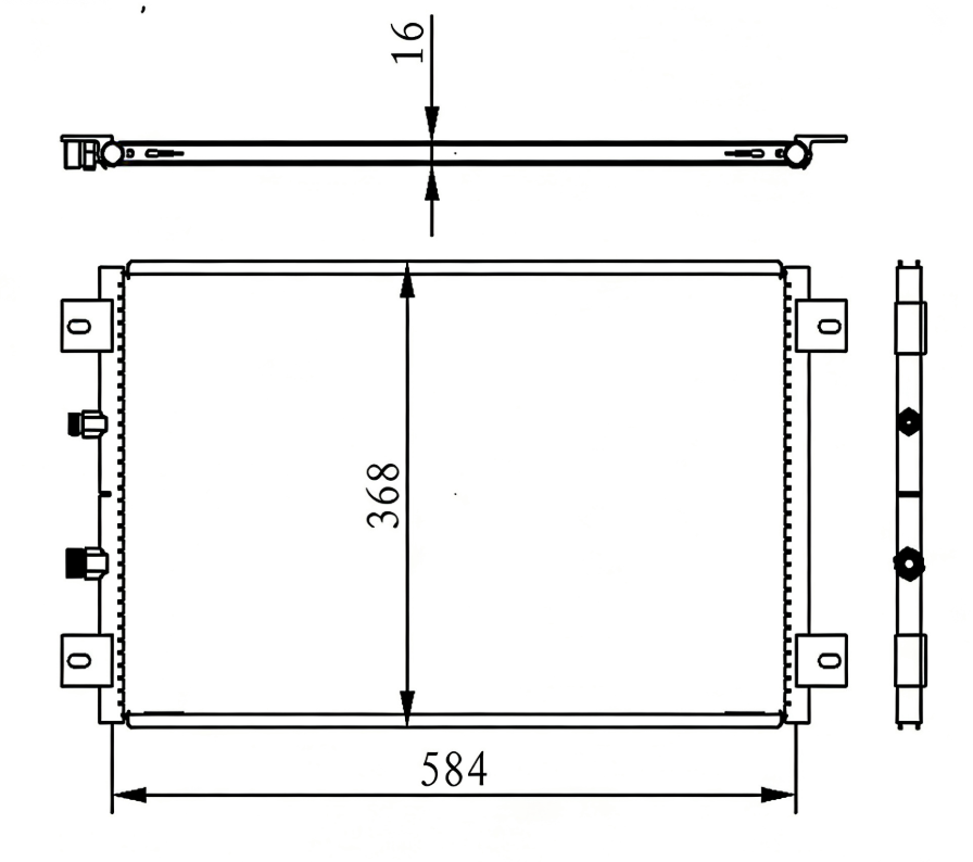 Fabrika &Ccedil;izimi 1640588 A/C kondenseri Caterpillar Motor, Ekskavat&ouml;re Uygun