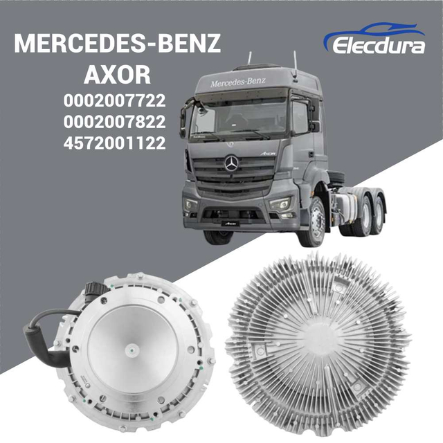 0002007722 Frizione elettronica ventola rotazione oraria con connettore multipolare per motori Mercedes-Benz Axor 2544 e 2644