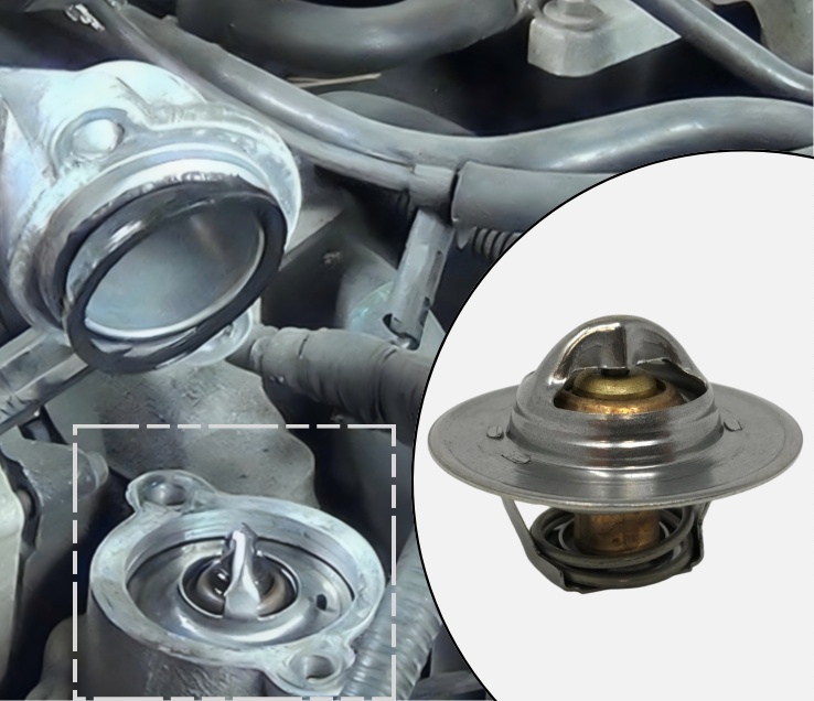Motorthermostat zur pr&auml;zisen Regelung der K&uuml;hlmitteltemperatur