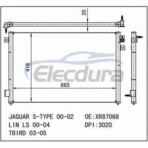 XR87068 Jaguar Type S 2000-2002 Condenseur de climatisation
