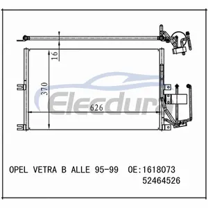 1618073 Opel Vectra 1995-1999 Kondenz&aacute;tor A/C