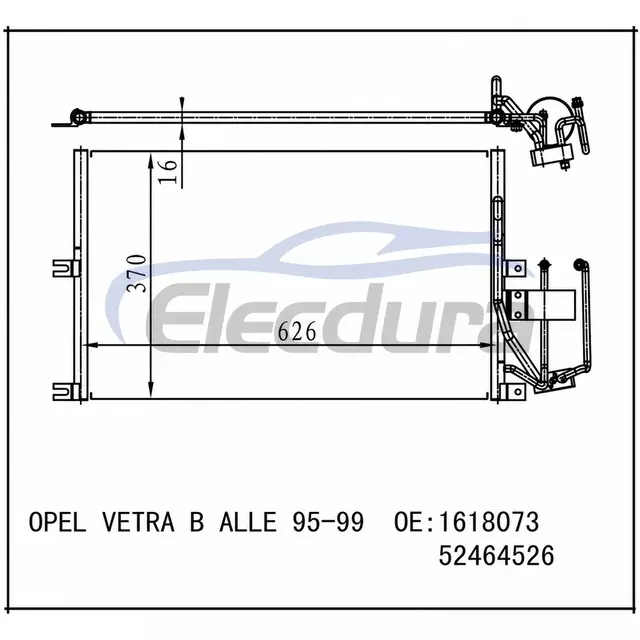 1618073 Opel Vectra 1995-1999 Kondensor AC