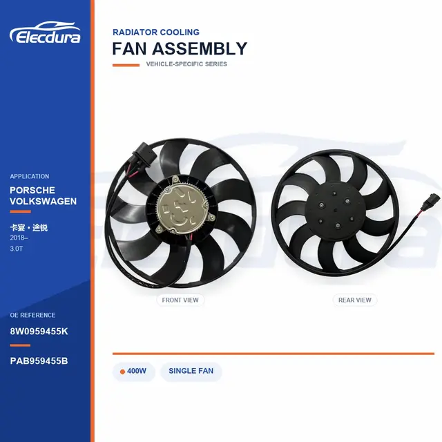 Ventil&aacute;tor chladiče pro Porsche Cayenne / Touareg 400W 8W0959455K Bulk Supply