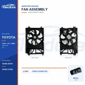 Συγκρότημα ανεμιστήρα ψυγείου για Toyota Camry / RAV4 350W 16360-25010 Μαζική προμήθεια