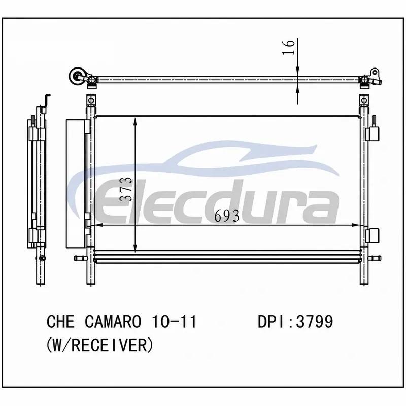 92239774 Chevrolet Camaro 2010-2011 A/C kondenseri
