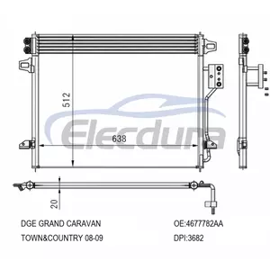 4677789AA Dodge Grand Caravan Town&Country 2008-2009 Skraplacz klimatyzacji