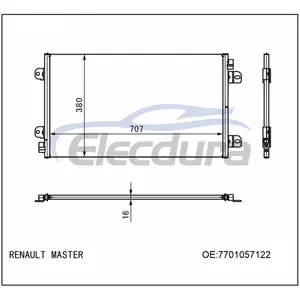 7701057122 Renault Master 2003-2010 kondenz&aacute;tor klimatizace