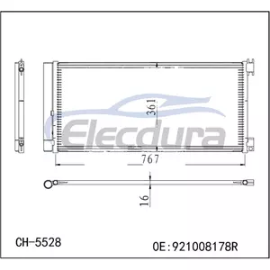 921008178R Nissan Fiat Talento 2016-2017 Конденсатор кондиціонера