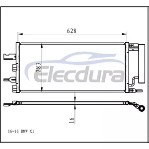 64509271206 BMW X1 F48 2016-2024 Kondensor AC