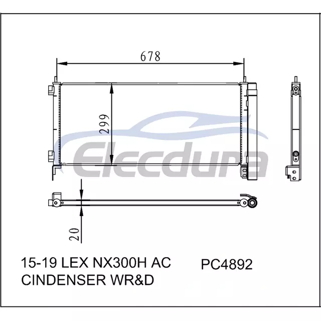 8846078030 Lexus Lex Nx300h um condensador 2015-2019 A/C