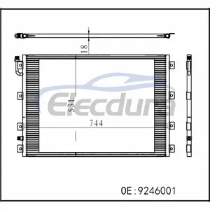 K122125 Kenworth T400 1995-2007 Condensador de A/C