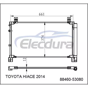 8845026120 Toyota Hiace 2014+ Конденсатор кондиционера в сборе