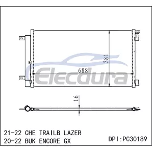 42721705 Chevrolet Trailblazer 2021-2022 Rakitan Kondensor A/C