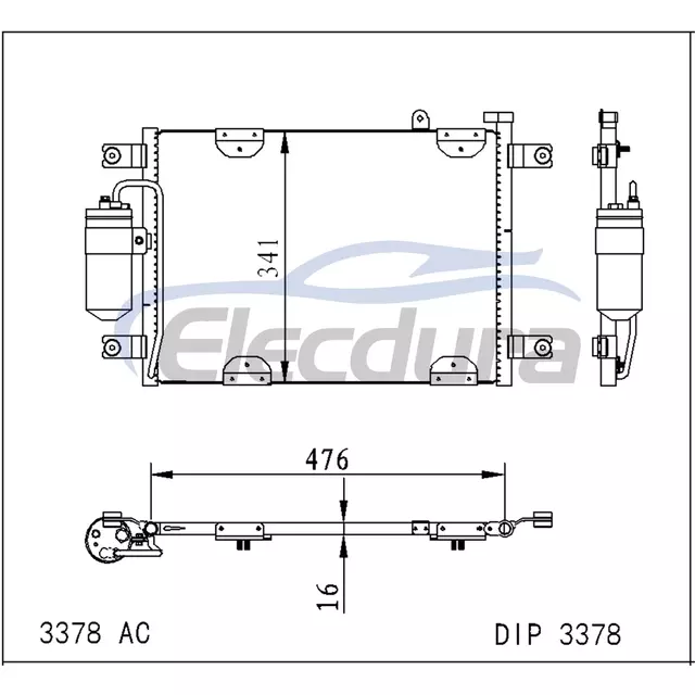 9531065D00 Suzuki Grand Vitara 2000-2019 Конденсатор кондиціонера