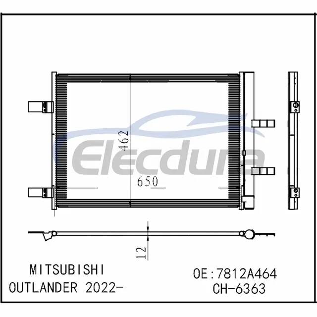 7812A464 Mitsubishi Outlander 2022+ A/C-condensor Montage 12 mm kern