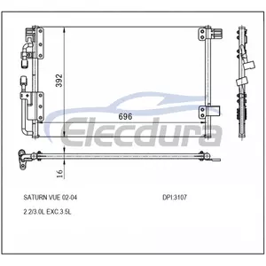 15807005 Saturn Vue 2 2 2002-2004 3.0L / 3.5LA/C Condenser