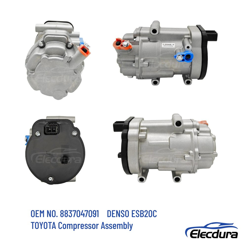88370-47091 compresor electric AC 220V pentru vehicule hibride Toyota ESB20C, &icirc;nlocuire Denso OE, numai cu ridicata