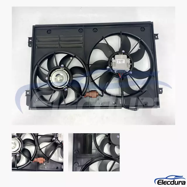 Volkswagen Golf, Jetta, GTI, CC, Eos, Passat, Tiguan, Conjunto de ventilador de refrigera&ccedil;&atilde;o do radiador Beetle 1K0121205AB para...