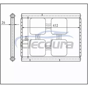 Uniwersalny skraplacz klimatyzacji 320 &times; 452 &times; 26 mm