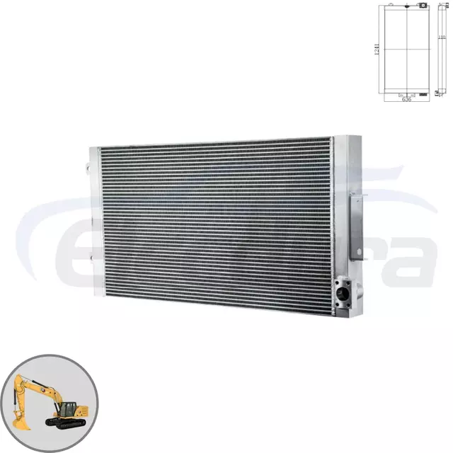 Vue de base du refroidisseur d'huile hydraulique Caterpillar E336D 245-9360 pour les fournisseurs en gros et les distributeurs de commandes en gros.