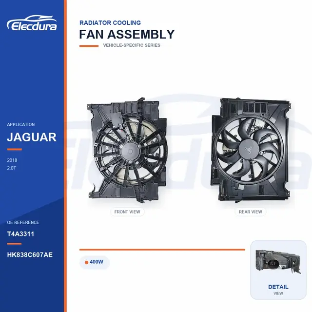 Hűtőventil&aacute;tor-egys&eacute;g Jaguar XF 400W T4A3311 t&ouml;meges sz&aacute;ll&iacute;t&aacute;shoz