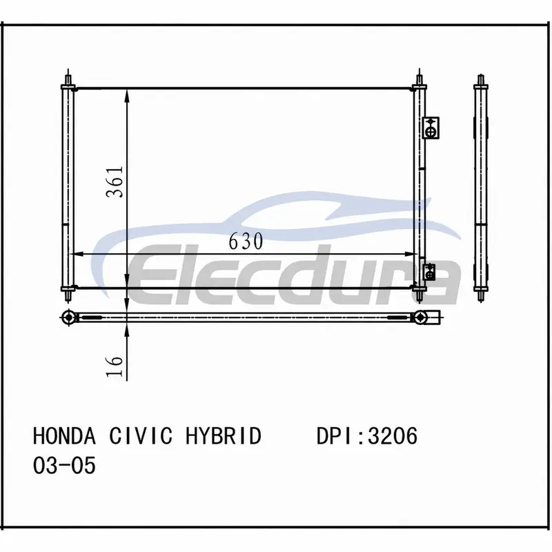 80110S5B003 Honda Civic Hybrid 2003-2005 HYBRID Condensator A/C