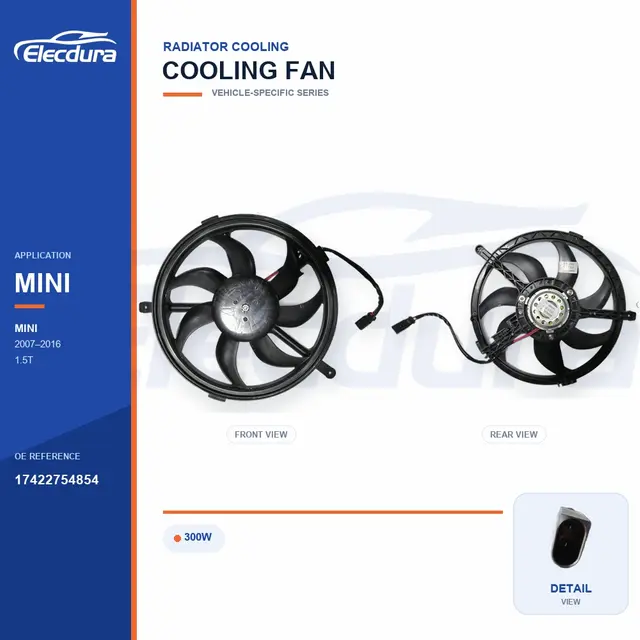 Wentylator chłodnicy do BMW MINI R56 300W 17422754854 Dostawa masowa