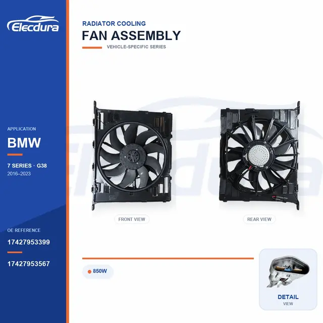ラジエーター冷却ファンASSY BMW用 G38 850W 17427953399バルク電源