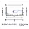 68073679AA Fiat 500 2012-2013 คอนเดนเซอร์เครื่องปรับอากาศ