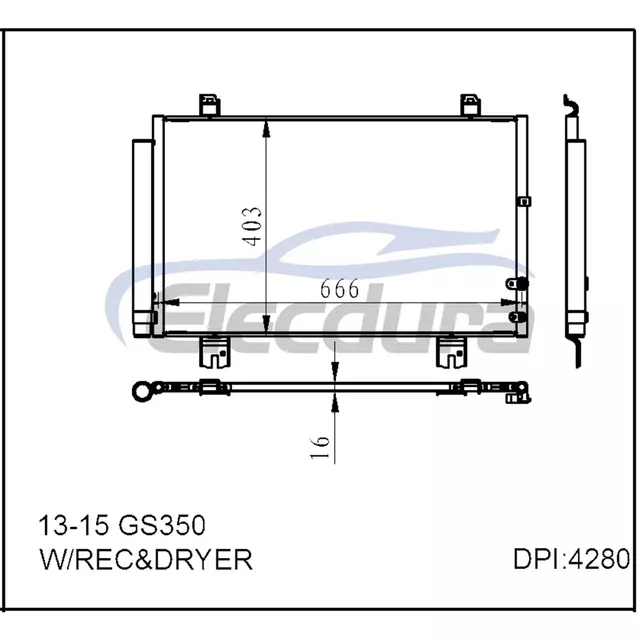 8846030B40 Lexus Gs350 2013-2015 Zesp&oacute;ł skraplacza klimatyzacji