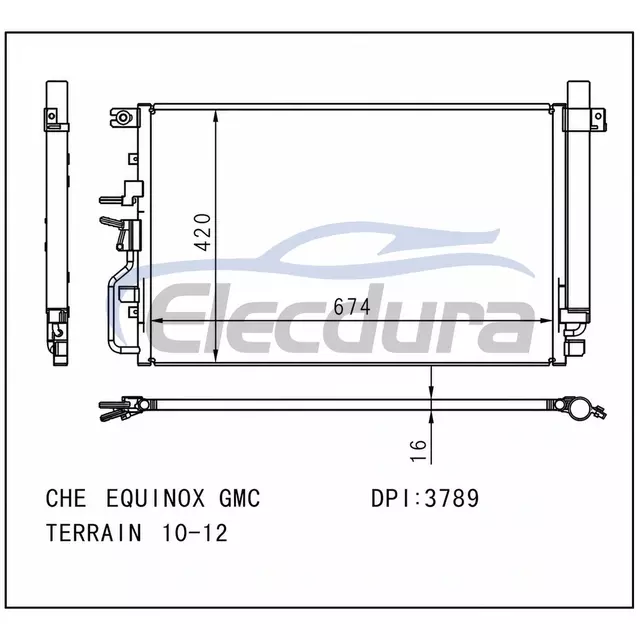 20839794 Chevrolet Equinox 2010-2012 Klima Kondansat&ouml;r&uuml; 16mm &Ccedil;ekirdek