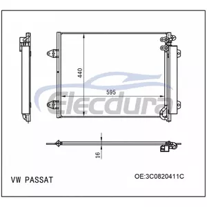 3C0820411C Volkswagen Passat 2005-2014 Airco Condensor