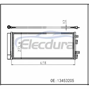 13453205 Opel Corsa 2014-2023 Kondenz&aacute;tor A/C 12mm j&aacute;dro