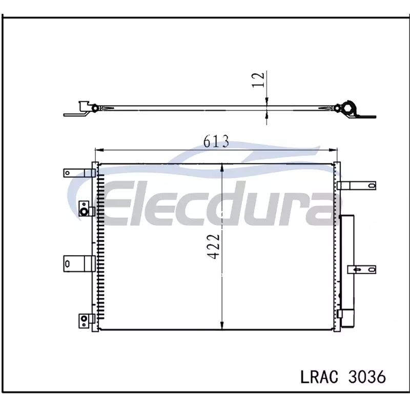 301000058AA Chery Tiggo 4 1 5i 2017+ A/C-Kondensatorbaugruppe 12-mm-Kern