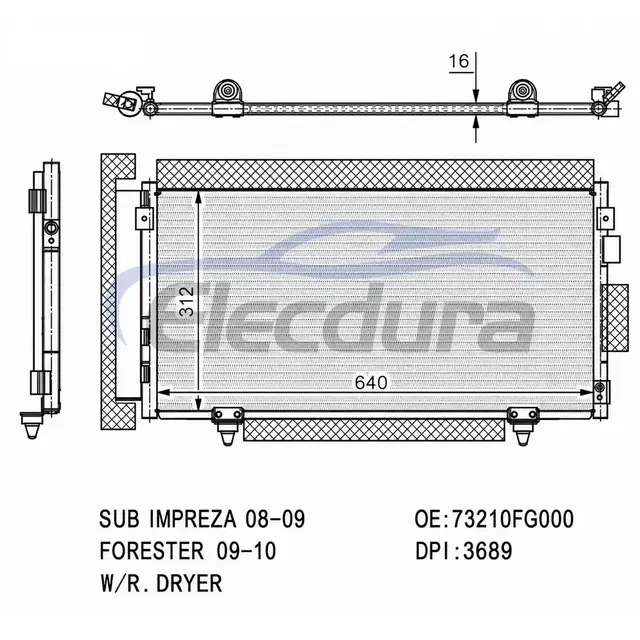 73210FG000 Subaru Forester 2009-2013 Конденсер кондиционера