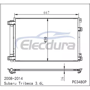 73210XA00A Subaru B9 Tribeca 2006-2007 Condensator A/C