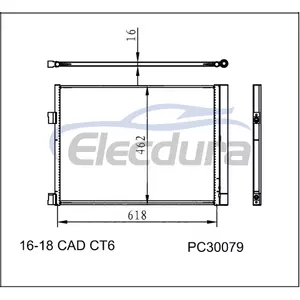 23385879 conjunto do condensador do A/C de Cadillac CT6 2016-2020