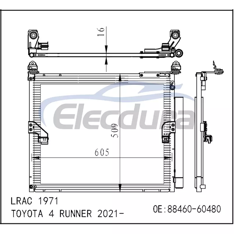 8846060480 Сборка конденсатора Тойота 4runner 2021-2022 4.0LA/C