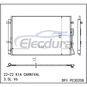 97606-R0150 Kia Carnival 2022 3.5L / V6 Condensador de A/C