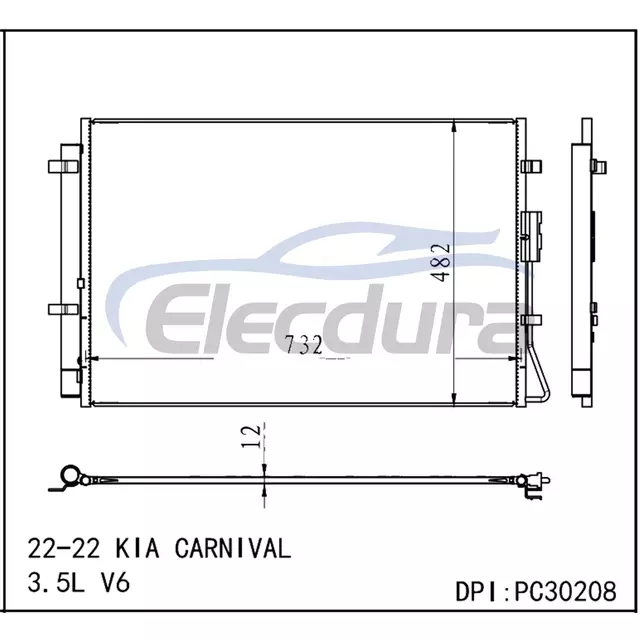 97606-R0150 Kia Carnival 2022 3.5L / V6 Конденсатор кондиціонера