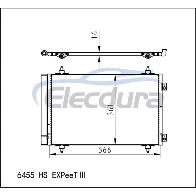 6455 HS Peugeot 807 E 2002+ Airco Condensor