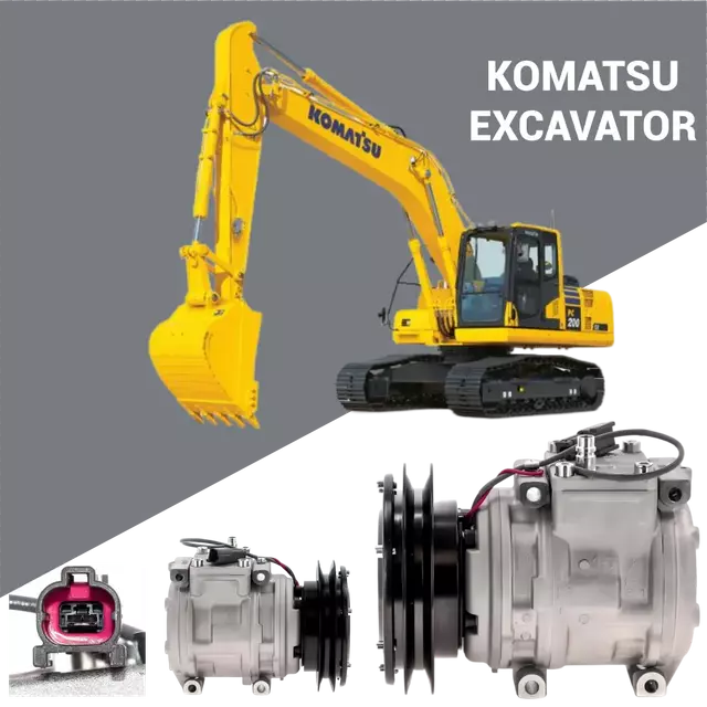 0K24261K00A Komatsu klima kompres&ouml;r&uuml; toptan ekipman par&ccedil;aları temini i&ccedil;in satış sonrası değiştirme