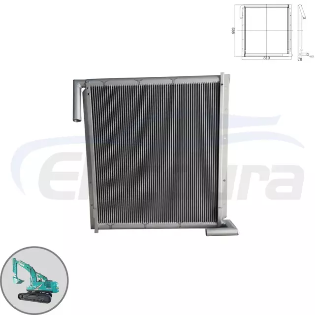 เครื่องทำความเย็นน้ำมันไฮดรอลิกสำหรับงานหนัก YN05P00024S002 สำหรับรถขุด Kobelco SK200-6 อุปทานขายส่งจากโรงงานโดยตรง