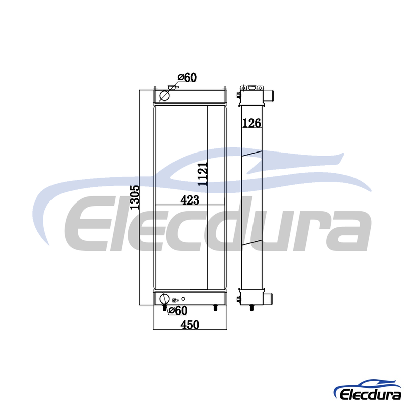 XB00004994 Hitachi ZX360-5A 물탱크 라디에이터 코어