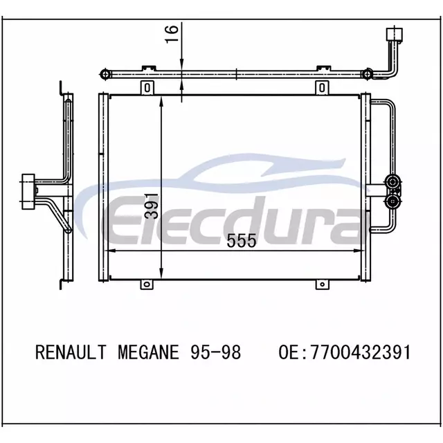 7700432391 Kondensor AC Renault Megane 1995-1998