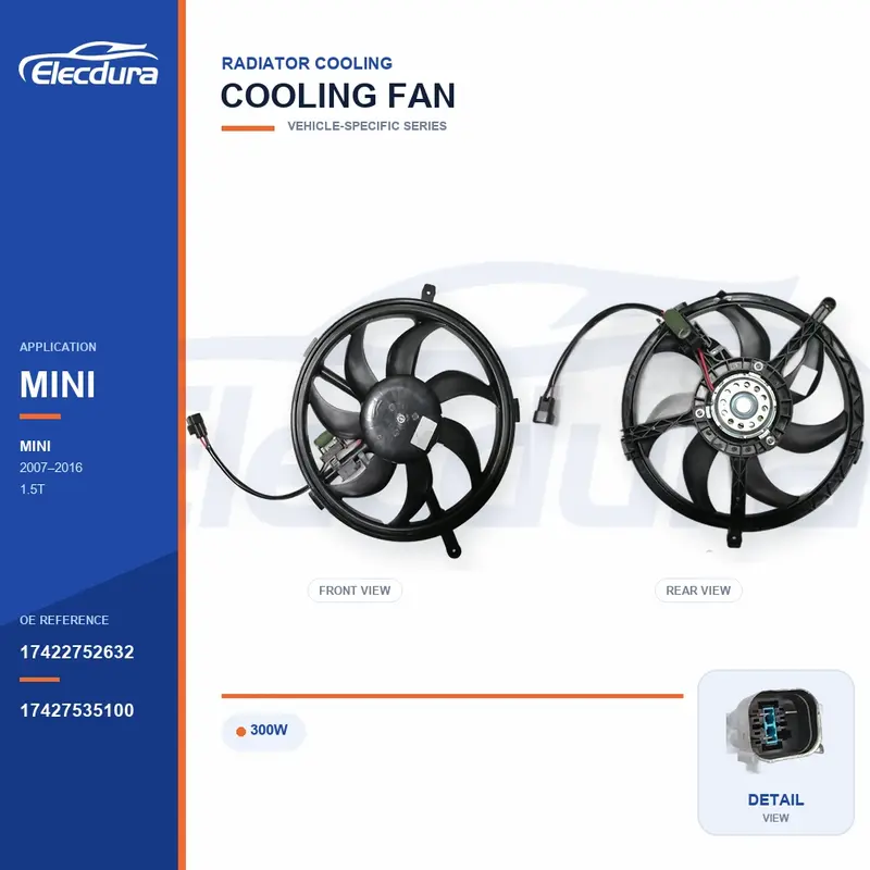 Ventilator de răcire radiator pentru BMW MINI R56 300W 17422752632 Aprovizionare &icirc;n vrac