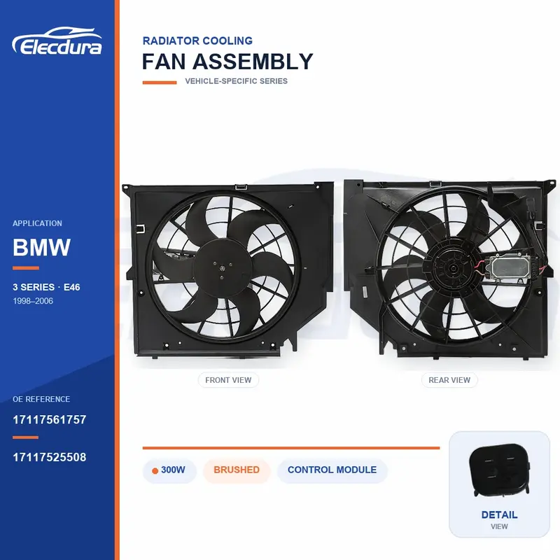 Sestava ventil&aacute;toru chladiče pro BMW E46 300W 17117561757 Bulk Supply