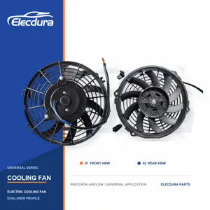 ユニバーサルラジエーター冷却ファン 9 インチ湾曲ブレード 160W 卸売