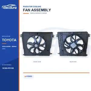 ชุดพัดลมระบายความร้อนหม้อน้ำ สำหรับการจัดหาจำนวนมากของ Toyota Highlander / Sienna 16360-F0100